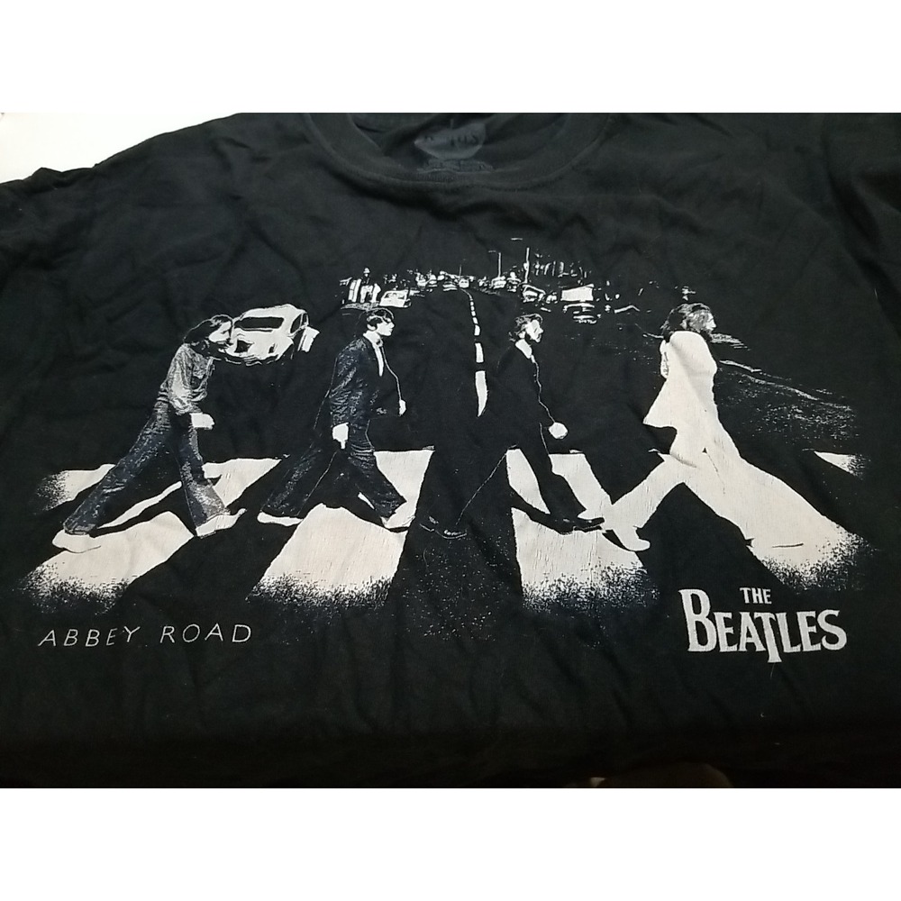 The Beatles Abbey Road 2012 Graphic T-Shirt Mens Small Black Short Sleeve Shirt